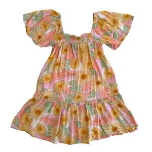 Billabong Girls Sunflower Dress XXS (5-6) Boho Beach Surf Vibes